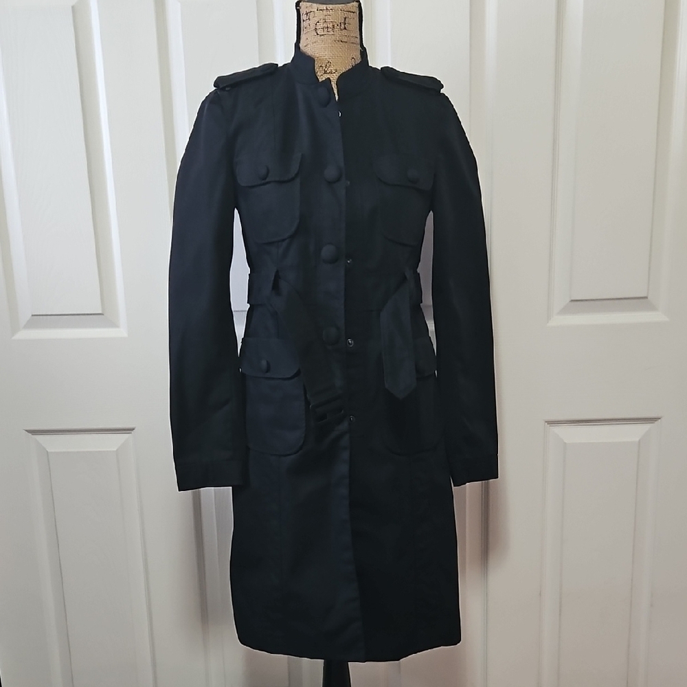 French Connection Black Trench Coat